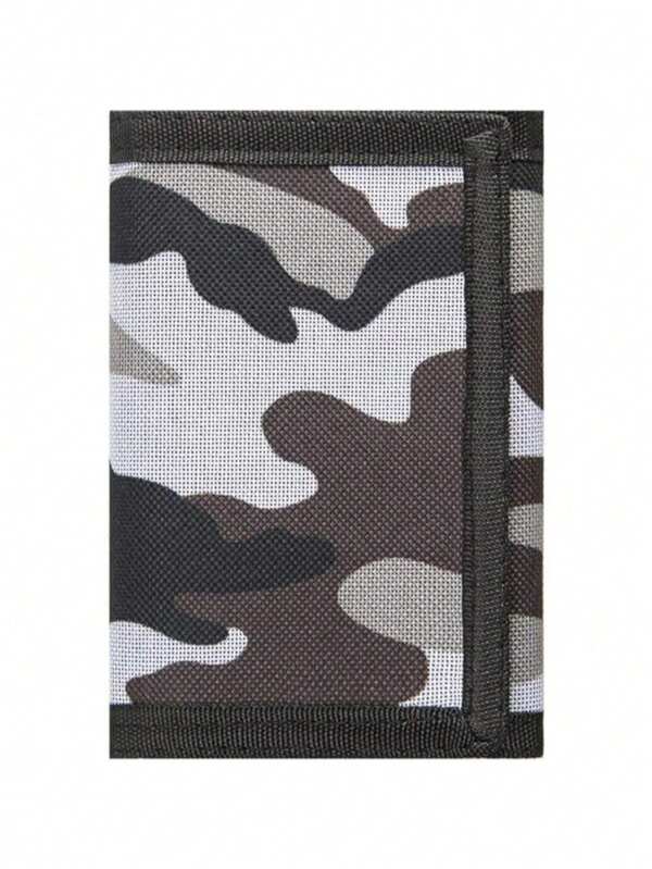 Kids Camouflage Trifold Canvas Coin Purse Wallet For Boys And Girls Birthday Gifts