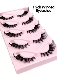 Asiteo 10pcs/Set New Cat Eye False Eyelashes 3D Natural Transparent With Fluffy Soft Criss-Cross Lashes, Suitable For Anime/Manga Style, Delicate & Natural Lash Extension Makeup - 眼尾拉長款 - 查看 3