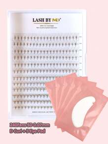 1 Hộp 168-240 sợi mi giả nối sẵn 5D/10D/20D/30D/40D, có chân đế nhọn, kèm 5 miếng dán mắt. Mi giả nối sẵn độ dài trung bình đến dài, làm thủ công, độ cong D, 0.07mm, độ dài hỗn hợp 8-15mm, mi giả từng sợi, mi giả. - D - Xem 10