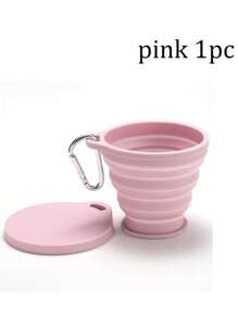 Joivida 1pc Collapsible Water Cup Portable Mother And Baby Silicone High Temperature Resistant Cup Extendable Compression Mini Travel Cup - Multicolor - View 7