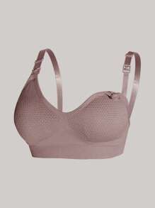 3pcs/Set Pregnant & Nursing Lace Wireless Seamless Breastfeeding Bras, Comfortable Supportive Maternity Bras - Multicolor - View 10