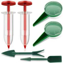 6pcs Mini Seed Spreaders, Rapid Seeder Planter Assist, Small Seed Planting Tool, Manual Seedling Holes And Hole Punching Kit, Handheld Seed Broadcaster For Fine Seeds
