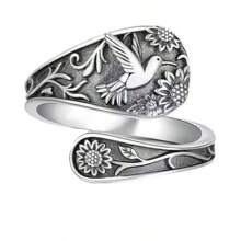 Anillo de banda ancha con patrón de escamas de pez de plata tailandesa vintage, anillos personalizados para hombres y mujeres, adecuado para el dedo índice