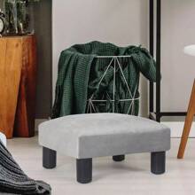 Modern Small Ottoman - 15'' Upholstered Footstool And Compact Foot Rest For Elevated Comfort