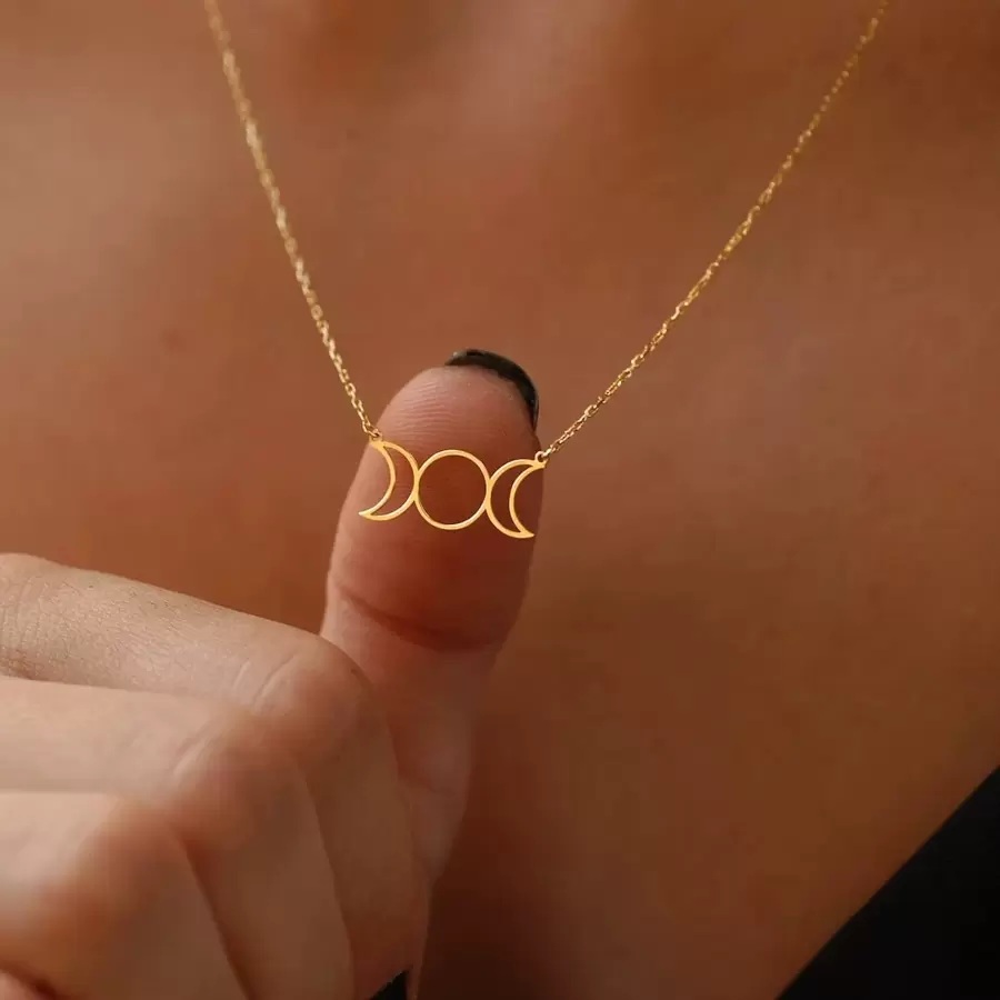 March Goddess Hecate Necklace For Women, Men Stainless Steel Witch Knot Greek Mythology Chain Jewelry - Multicolor - View 1