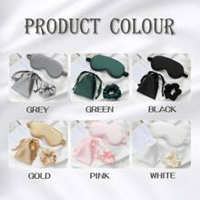 Mặt nạ ngủ in tên cá nhân, quà tặng cho phù dâu, quà tặng cho tiệc cưới, quà tặng cho phù dâu trong đám cưới, mặt nạ ngủ bằng lụa. - Nhiều màu - Xem 7