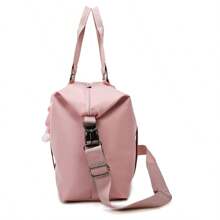 Weekend Over Night Holiday Luggage Travel Duffel Bag, Large Capacity Gym Yoga Bag, Carry-On Handbag With Dry And Wet Separation Holiday Essentials Travel Essentials Travel Bag Travel Accessories Bag For School School Accessories School Stuff - Pink - View 7