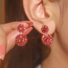 1 paire de boucles d'oreilles à clous en cristal CZ effet AB, pour un look glamour, idéales pour le mariage, les fêtes et les cérémonies de remise des diplômes