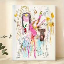 1 Pezzo cartellone su Tela, Stampa Artistica con Testo di Album di Beabadoobee, Opera d'Arte su Tela, Pittura Murale da Regalo, per Camera da Letto, Ufficio, Soggiorno, Caffè, Bar, Decorazione Parete, Decorazione Casa e Dormitorio, Senza Cornice