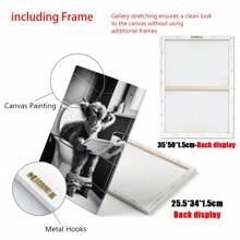 1 件高地牛坐在马桶上看报纸，有趣的浴室墙壁装饰，有趣的动物印花，家庭印刷品，下载数字，动物简单的家庭墙壁艺术，礼物，创意家庭墙壁装饰，卧室，客厅，厨房，浴室，咖啡厅，宿舍墙壁艺术帆布海报 - 1pc - 查看 5