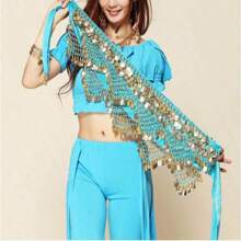 Outfits Belly Dance Glitter Sequins Tassel Skirts, Fashionable Dancing Waist Belt Skirts For Bellydance