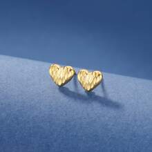 925 Silver Cut-Out Heart Stud Earrings, Heart Textured Heart Shaped Earrings, Fashion Earrings, Elegant Earrings, Party Accessories, Valentine's Day Gift, Eid Festival Jewelry, Daily Wear, Romantic Date, Birthday Gift, Exquisite Jewelry, Retro Design, Personalized Accessory, Classic, Sparkling, Women's Fashion, Recommended, Gift Choice, Special Occasion, Couples Earrings, Holiday Gift, Refined, Artistic Design, Graceful Style, Perfect Match, Selection, Popular