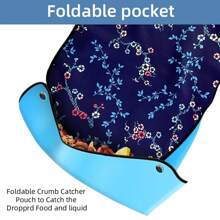 1pc Adult Bib For Women, Meal Protection Cover, Washable And Wipe Clean, Snap Button Style Adult Feeding Apron, Protective Clothing Cover