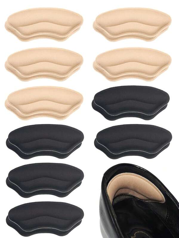 1/3/5 أزواج من حشيات الكعب لأحذية كبيرة الحجم، واقيات كعب لاصقة، وسائد كعب لتحسين ملائمة الحذاء والراحة، لمنع انزلاق الكعب، وألم الكعب والفقاعات