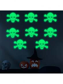 1pc Halloween Wall Sticker, Bedroom Entryway Living Room Porch Home Decoration Wall Stickers,  Glow In The Dark  Decals For Window And Wall Decor, Removable Stickers, Suitable For Halloween Party,Home Party Decor,Christmas - Multicolor - View 7