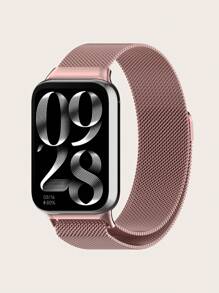 1 pieza Banda de reloj de bucle de Milán de acero inoxidable hueco, con cierre magnético, compatible con Xiaomi Mi Smart Band 8 Pro/9 Pro - Mi Smart Band 8 / 9 Pro - Ver 10