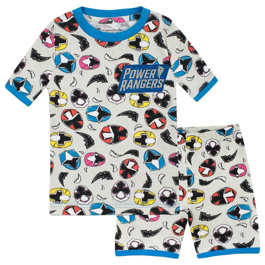 Steel Pyjamas | Power Rangers Boys' Short Pyjama Set | Kids' PJs - Multicolor - View 1