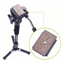 Monopié Con Cabezal De Fluido Y Base De Trípode Extraíble,Monopié extensible de aluminio para cámara DSLR con cabezal fluido y base de trípode plegable. Altura máxima: 148 cm (58 pulgadas). Carga útil: hasta 3 kg (6,6 lb).