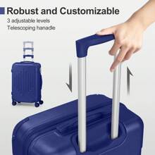 Lightweight Multifunctional Travel Suitcase With 360° Spinner Wheels, 4 Pieces, 12/20/24/28 Inch, Durable Hard Shell, Corner Protection - Biru - View 5