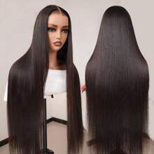 MECRY 10-36 英寸 13x4 骨直蕾丝前假发,无胶假发,人发前额发,预剪蕾丝假发,可戴可戴,渐变色蕾丝前假发,人发前额发,已拔取婴儿头发,漂白结,处女人发前额发,自然发际线,无胶,女性佩戴方便 - 自然色&黑色系 - 查看 5