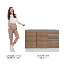 Mueble De Cocina Madesa 3 Cajones 2 Puertas 120 Cm Marrón - Marrón - Ver 5