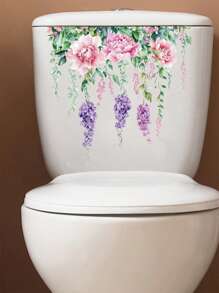 Plant Leaves Flowers Toilet Seat Lid Stickers Self-Adhesive Bathroom Wall Stickers Green Leaf Floral Toilet Lid Decals DIY Removable Waterproof Toilet Sticker For Bathroom Cistern Decor Green Gifts Birthday Graduation Room Decor Home Decor Wall Decor Bathroom Decor Bedroom Decor Room Decoration Stuff Living Room Decor House Decor Home Decor Living Room Wall Art Wall Paper Personalised Stickers