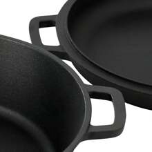Piece Pre-Seasoned Cast Iron Skillet Set With Temperd Glass Lids And Silicone Holders
