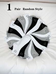 20pcs/10pcs/1pc Big Kids/Teens/Girls Solid Color Heart Pattern Socks, Thickened, Moisture-Wicking, Mid-Calf Warm Socks, Suitable For All Seasons, Spring/Summer, Autumn/Winter, Sports Socks, Girl Gifts, Boy Gifts, Mom Gifts, Dad Gifts, Girls Winter Clothes, Boys Winter Clothes, Holiday Gifts, Random Style - Multicolor - View 10