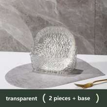 2PCS--4PCS--8PCS轻奢塑料家用骨吐盘餐桌垃圾骨盘小菜盘水果零食盘干果零食盘，学校用品 - 彩色 - 查看 6