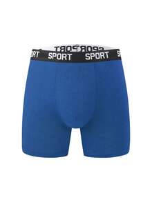 5 قطع ملابس داخلية سليمة للرجال، طويلة وملائمة، قابلة للتنفس، مطاطية، سريعة الجفاف، ذات خصر مطاطي، ملابس داخلية بوكسر رياضية، ناعمة وخفيفة الوزن - متعدد الألوان - مشاهدة 2