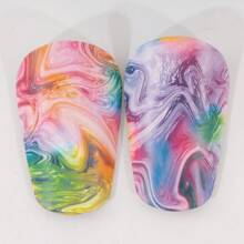 1 par de espinilleras de fútbol de tamaño mini, gruesas y duraderas, protectores de piernas de fútbol mini, aptos para todas las temporadas - Adulto - Multicolor - Ver 11