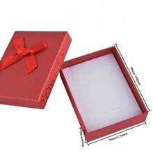 24pcs/12pcs Paper Jewelry Boxes Ring Pendant Earrings Bracelet Gift Box With Bowknot Ribbon Packaging Storage Box Storage Box ( Mixed Colors) Back To School Dormitory Storage