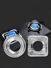 50/30/10 pièces Protection anti-éclaboussures en feuille d'aluminium jetable pour cuisinière à gaz, résistante à la chaleur élevée, imperméable et anti-huile, tapis de nettoyage pour cuisinière de cuisine