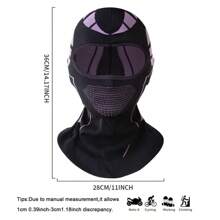 Pasamontañas para motociclismo,áscara de esquí de invierno para hombres y mujeres, pasamontañas de cabeza completa de alta elasticidad debajo del casco para clima frío OI70 - BLANCO - Ver 10