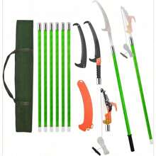 27 Feet Pole Saws For Tree Trimming Manual Branch Pruner Cutter Kits, Manual Pole Saw Cut Branch Garden  Tree Pruner Extendable Hand Saw Tree Trimmer Long Handle Pruner With Storage Bag