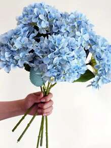 1/2pcs Of Artificial Hydrangea Bouquets Can Be Used For Wedding Flower Baskets, Bridal Bouquets, Wedding Venues, Wedding Car Arrangements, Home Furnishings, Dining Rooms, Bedrooms, Table Decorations, Windowsill Decorations, Vase Decorations,Decorative Rose,Decorative Style.