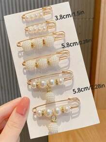 18pcs Women Faux Pearl Brooch Waist Adjustor, Clothing Waist Fixer & Decor, Size Reduction Without Cardboard Dress Accessories Pin For Clothes Bag Charm Backpack For School Office Accessories Shirts Jacket Jewelry Christmas Halloween Clothes Pin Funny Cute Teacher Gifts