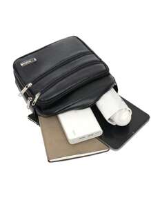 High-Quality Genuine PU Leather Casual Large Capacity Shoulder Bag For Men Sling Bag Side Bags For Men - Multicolor - View 8