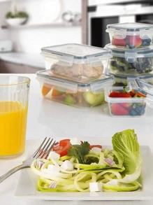 48 pièces/set Boîte de rangement pour aliments, boîtes à lunch, boîte de conservation des aliments avec couvercle facile à fermer (24 couvercles + 24 contenants) - Récipient en plastique hermétique pour utilisation dans les garde-manger, les voyages, les pique-niques, l'organisation de la cuisine, comprend des étiquettes et des marqueurs