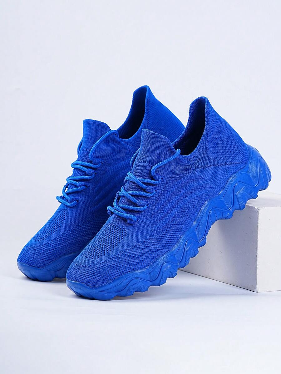 Giày thể thao đế dày thoải mái thông thường dành cho nam, giày thể thao chunky đa năng, bộ sưu tập xuân/hè 2025 mới, phù hợp cho thể dục, chạy bộ, thiết kế dành cho cả nam và nữ - Màu xanh lam - Xem 1