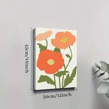 1pc Framed Canvas Poster Orange Poppy Flower Wall Art Canvas Paintings Ideal Gift For Bedroom Living Room Corridor Wall Art Wall Decor Room Decoration - Black - View 8