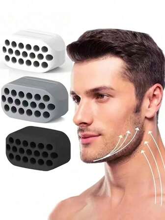 3 قطعة/عبوة من أدوات تدريب عضلات الذقن، دربن عضلات الوجه، أدوات تمارين المضغ السيليكونية، كرة لياقة الوجه، نادي رياضي، ممارسة رياضية، صالة ألعاب رياضية، تمارين منزلية