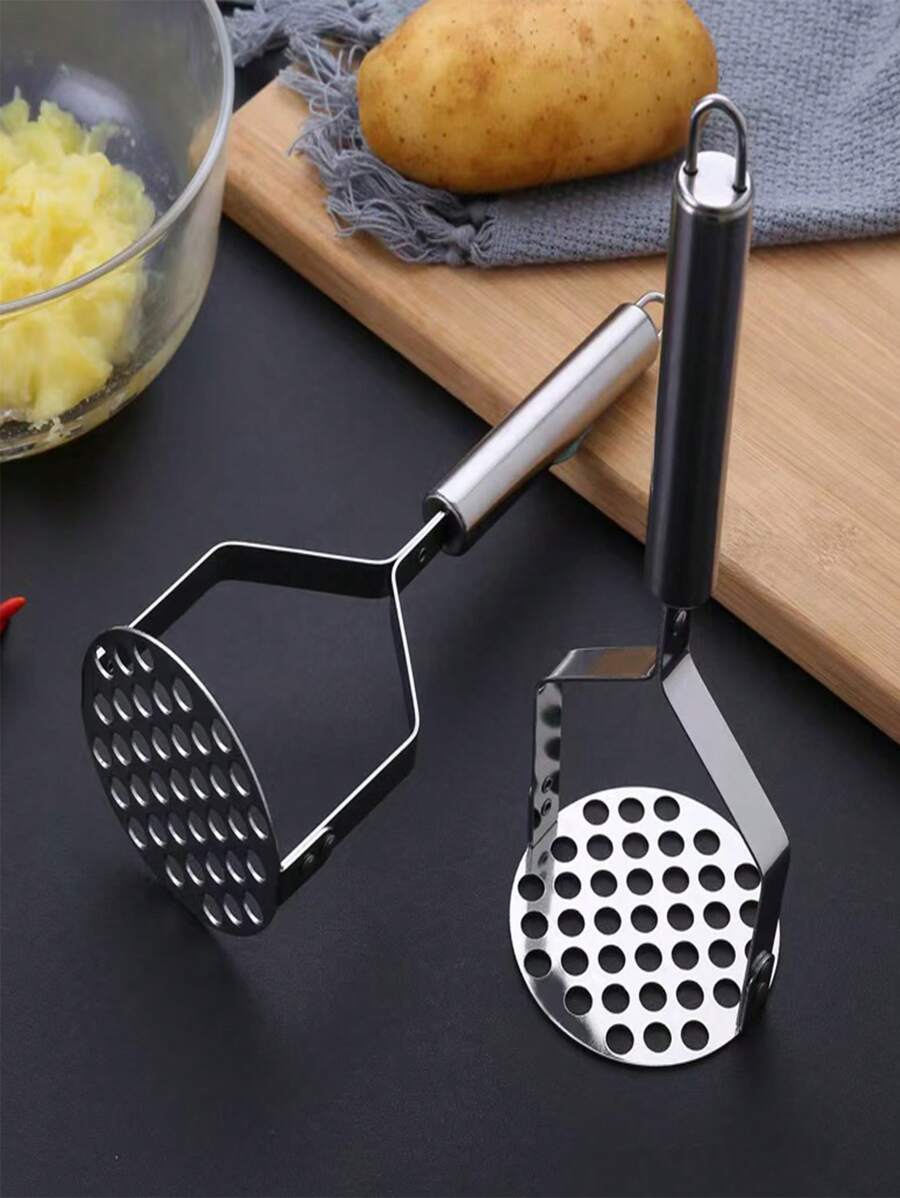 1件/2件不锈钢土豆捣碎器，家用土豆泥压泥器，厨房工具山药/红薯捣碎器，手动多功能捣碎器