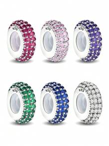 1 pièce de perles pentagramme en argent sterling 925 pour bracelets de fabrication de bijoux DIY, cadeau d'anniversaire pour dames élégantes