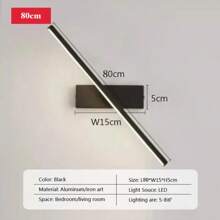 Modern Led Mirror Light Simple Touch Control Wall Sconce 330 ° Rotation-Led Rechargeable Magnetic Light Mirror Lamp Fixtures Black /White 30/60/80cm Aluminium Dimmable Rotating Rechargeable Wall Light Home Decor Fixtures For Living Room Bedroom Bedroom Bedside Hallway Lamp Dining Room Kitchen Wall