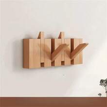1pc Wooden Piano Keyboard Wall Shelf, Foldable Hook Coat Rack, Rustic Hanger For Bedroom, Entryway, Hallway, Storage, Wall Decor Aesthetic Room Decoration