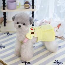 25 Embroidered Bear Dress, Princess Costume, Pet Clothes, Dog/Cat Dress, Animal Outfit, Bestselling Angel Wings Dress, Bestselling Denim Dress - Khaki - View 5