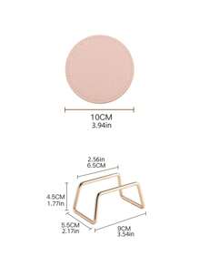 CASEGRACE 6PCS Cork Coasters, Round Heat Insulation Mat, Simple Style Solid Color Coasters, Washable Placemat, Anti-Scalding Non-Slip Table Mat, Kitchen Supplies, Car Coaster, Room Decor