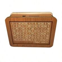 1个浅棕色木质小猪存钱罐，装饰图案，储蓄罐，家居装饰，生日、母亲节最佳礼物 - 彩色 - 查看 7