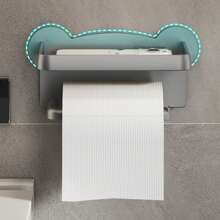 壁挂式纸巾盒和卫生纸架，浴室储物架，无需钻孔